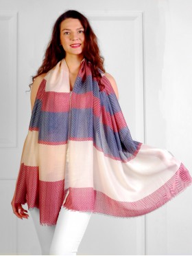 Linear Design Striped Scarf